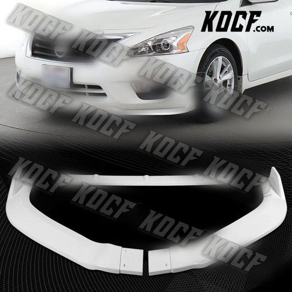 For 2013-2015 Nissan Altima Sedan Painted White Front Bumper Body Spoiler Lip - KOCF.com - Car Parts