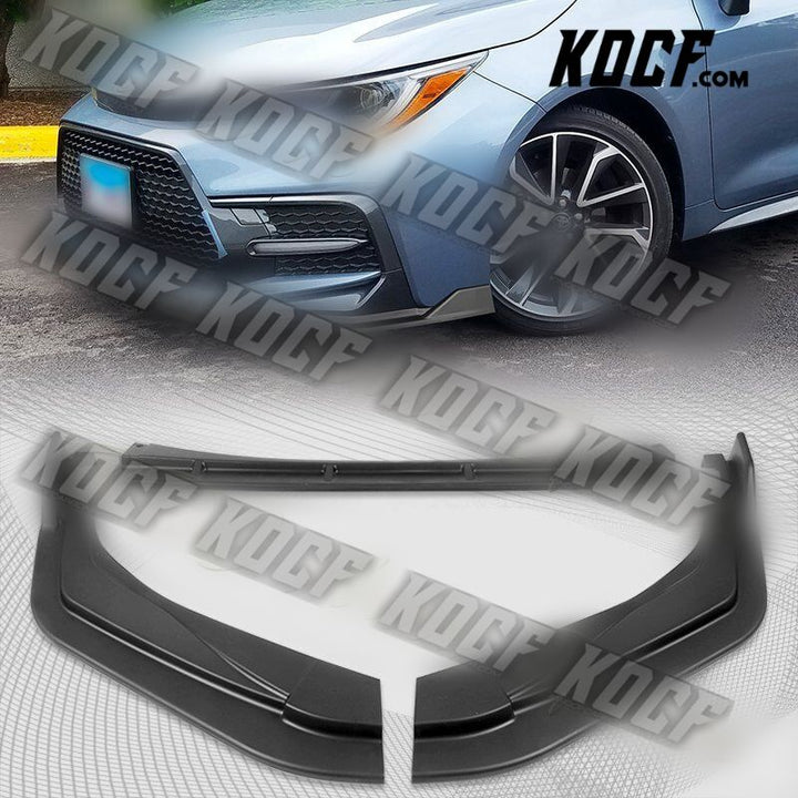 For 2020-2021 Toyota Corolla XSE SE Matt Black Front Bumper Body Kit Spoiler Lip - KOCF.com - Car Parts