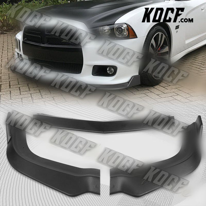 For 11-14 Dodge Charger SRT Matt Black Front Bumper Body Splitter Spoiler Lip - KOCF.com - Car Parts