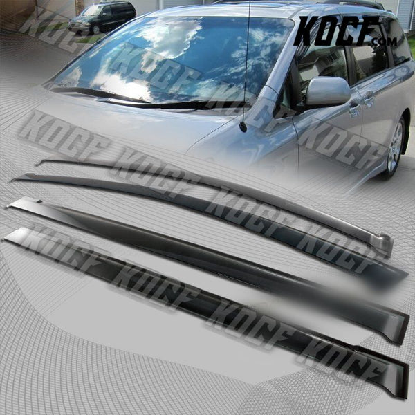 For 2011-2019 Toyota Sienna Smoke Weather Shield Guard Shade Door Window Visor - KOCF.com - Car Parts