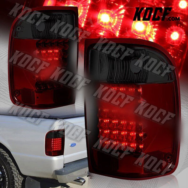 For 1993-2000 Ford Ranger Red/Smoke Lens LED Rear Brake Tail Lights Lamps - KOCF.com - Car Parts