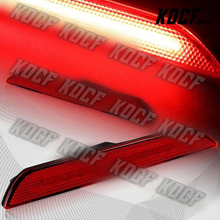 For 2015-2020 Ford Mustang Red Reflector LED Rear Bumper Side Marker Lights Lamp - KOCF.com - Car Parts