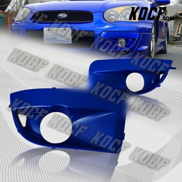 For 04-05 Subaru Impreza WRX STi Painted Blue Fog Light Lamp Bumper Bezel Cover - KOCF.com - Car Parts