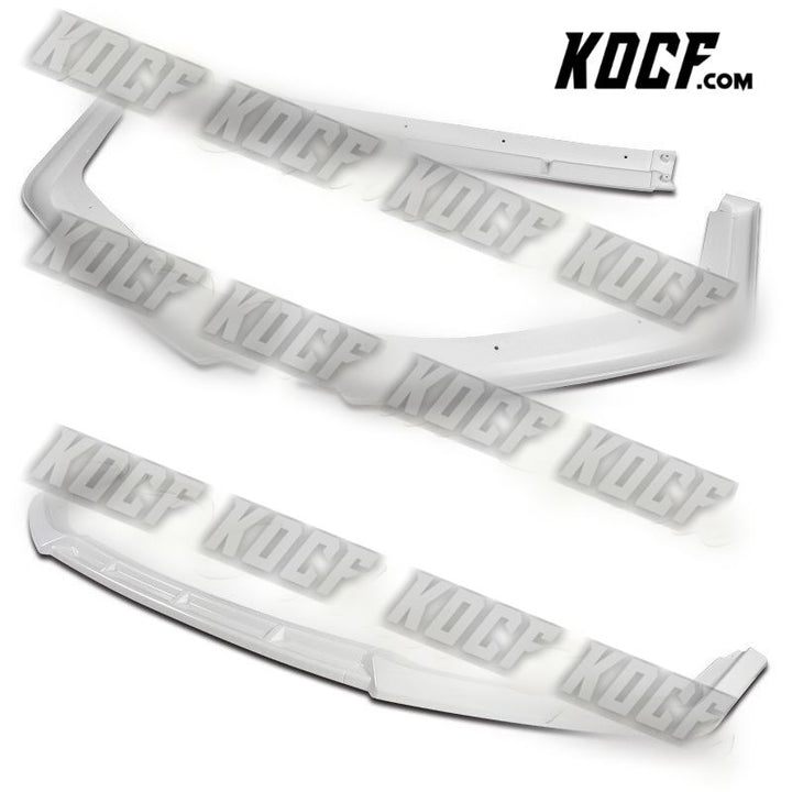 For 17-21 Honda Civic Hatchback Painted White MUG-Style Front Bumper Spoiler Lip - KOCF.com - Car Parts