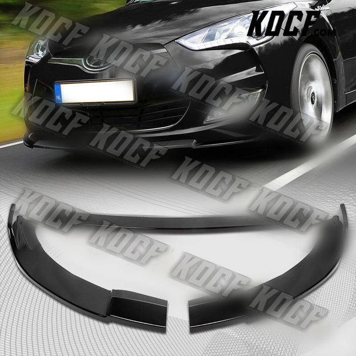 For 12-17 Hyundai Veloster Base Painted Black Front Bumper Splitter Spoiler Lip - KOCF.com - Car Parts