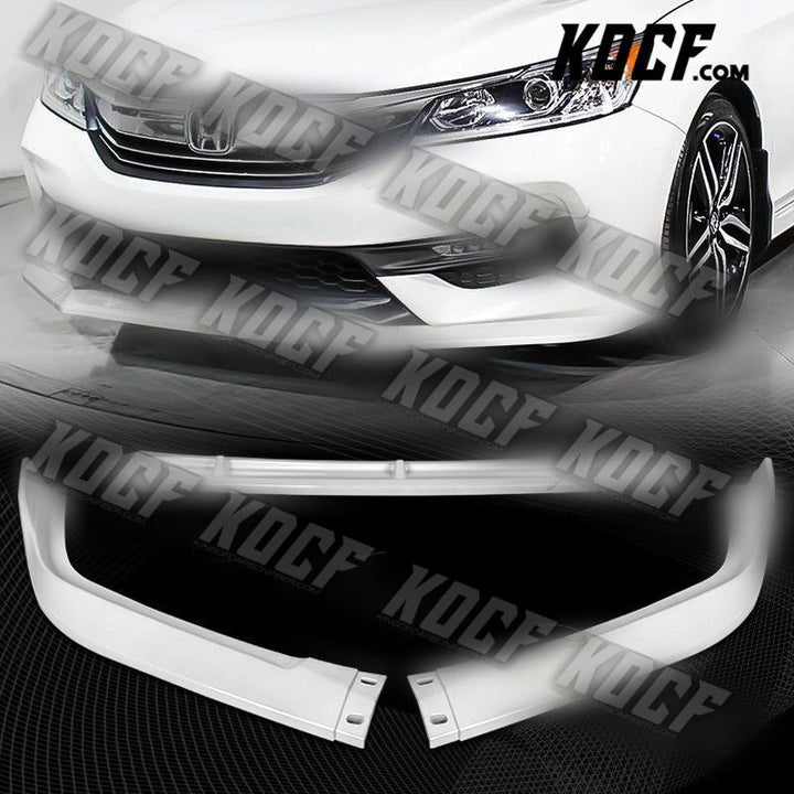 For 2016-2017 Honda Accord 4DR STP-Style Painted White Front Bumper Spoiler Lip - KOCF.com - Car Parts