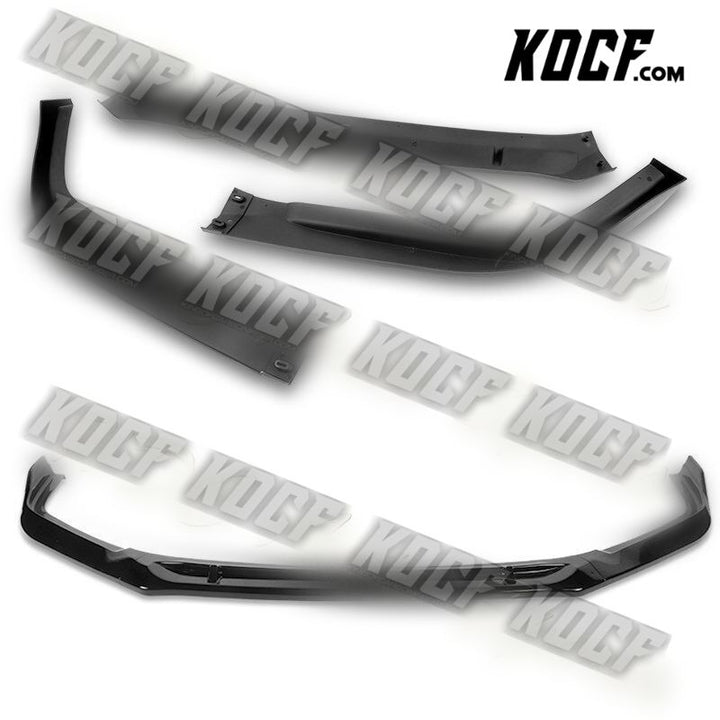 For 2016-2017 Honda Accord 4DR STP-Style Painted Black Front Bumper Spoiler Lip - KOCF.com - Car Parts