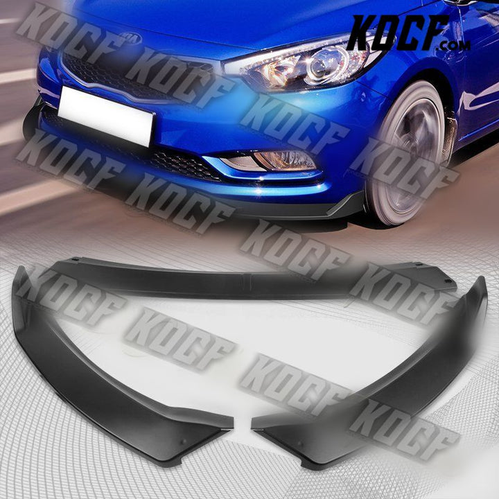 For 2014-2016 Kia Forte EX LX SX Matt Black Front Bumper Splitter Spoiler Lip - KOCF.com - Car Parts