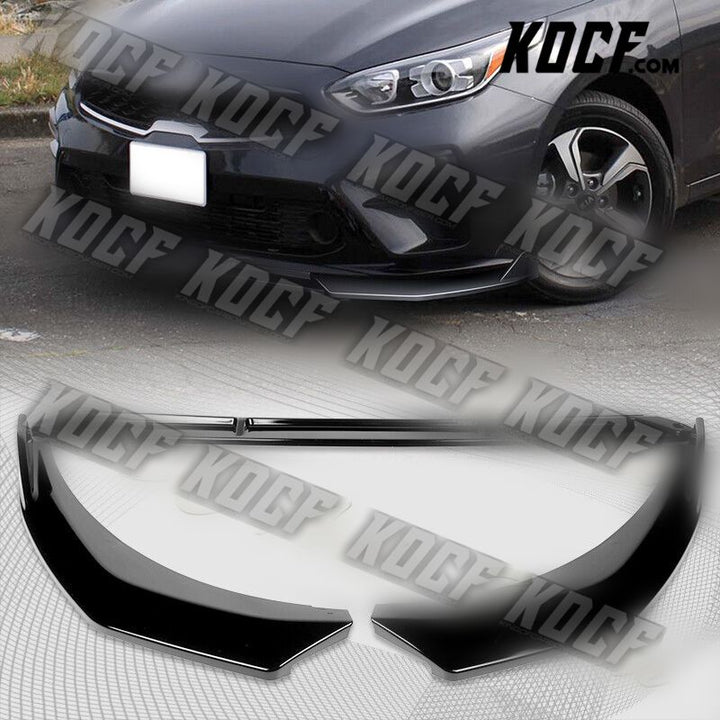 For 2019-2021 Kia Forte STP-Style Painted Black Front Bumper Body Spoiler Lip - KOCF.com - Car Parts