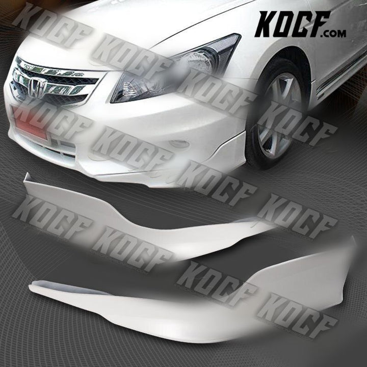 For 2011-2012 Honda Accord 4-DR OE-Style Painted White Front Bumper Aprons Lip - KOCF.com - Car Parts