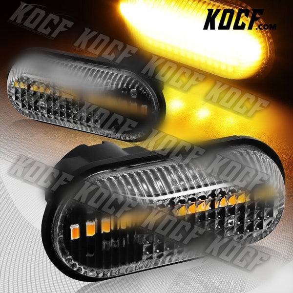 For 2000-2009 Honda S2000 Clear Lens Amber LED Turn Signal Side Marker Lights - KOCF.com - Car Parts