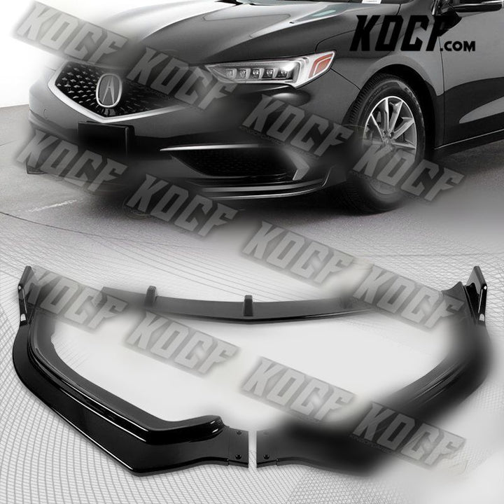 For 2018-2020 Acura TLX STP-Style Painted BLK Front Bumper Splitter Spoiler Lip - KOCF.com - Car Parts