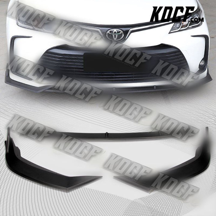 For 2020-2021 Toyota Corolla LE XLE Matt Black Front Bumper Body Kit Spoiler Lip - KOCF.com - Car Parts