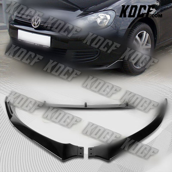 For 10-13 Volkswagen Golf 6 Painted Black Front Bumper Body Splitter Spoiler Lip - KOCF.com - Car Parts