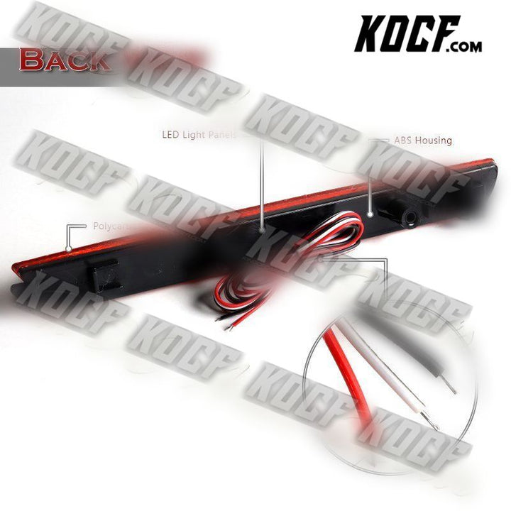 For 2004-2009 Mazda 3 Mazdaspeed3 Red Lens LED Rear Bumper Stop Brake Light Lamp - KOCF.com - Car Parts