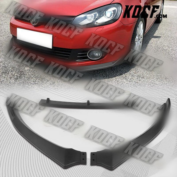 For 2010-2013 Volkswagen Golf 6 Matt Black JDM Front Bumper Body Kit Spoiler Lip - KOCF.com - Car Parts