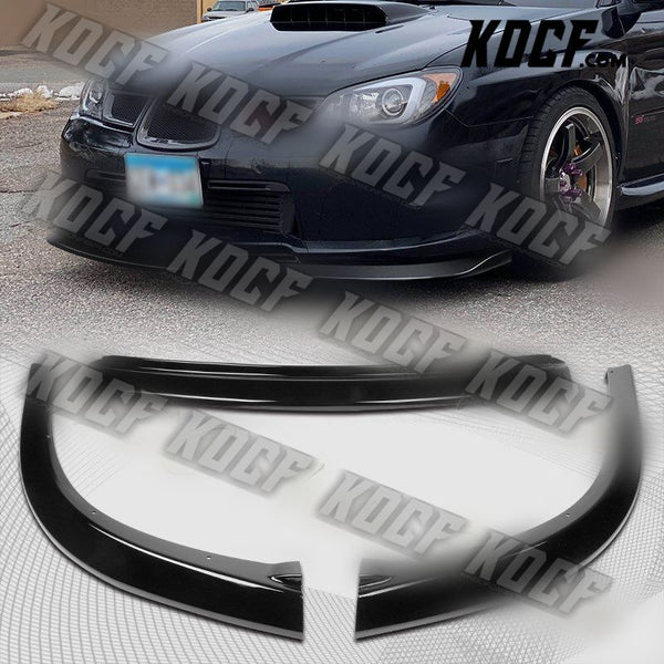 For 06-07 Subaru Impreza WRX STi S204 Painted Black Front Bumper Splitter Lip - KOCF.com - Car Parts