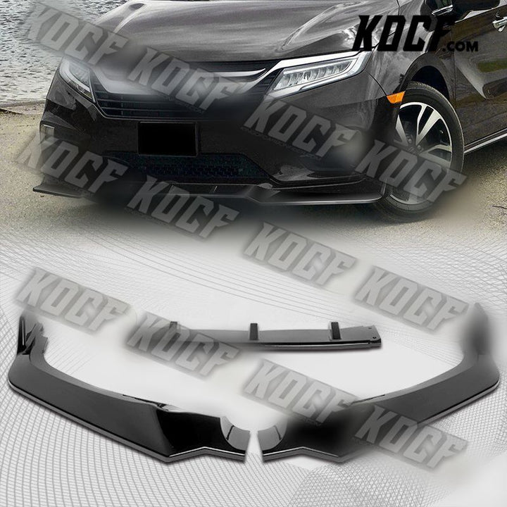 For 18-20 Honda Odyssey CK-Style Painted Black Front Bumper Splitter Spoiler Lip - KOCF.com - Car Parts