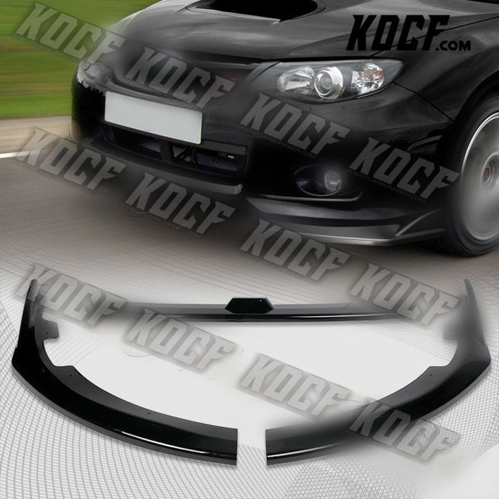 For 08-10 Subaru Impreza WRX STi CS2-Style Painted BLK Front Bumper Spoiler Lip - KOCF.com - Car Parts