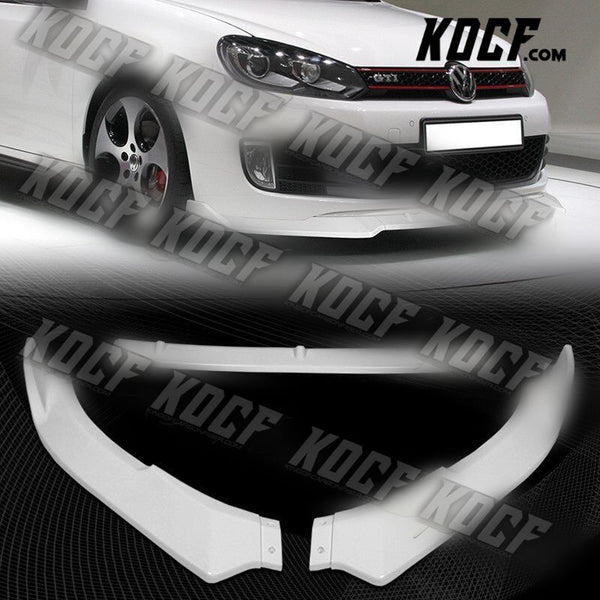 For 2010-2013 Volkswagen Golf MK6 GTI Painted White Front Bumper Spoiler Lip Kit - KOCF.com - Car Parts