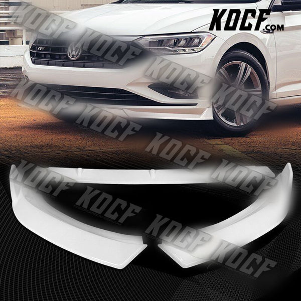 For 2019-2021 Volkswagen Jetta Painted White Front Bumper Splitter Spoiler Lip - KOCF.com - Car Parts