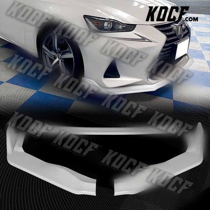 For 17-20 Lexus IS-Series AR-Style White Front Bumper Splitter Spoiler Lip Kit - KOCF.com - Car Parts