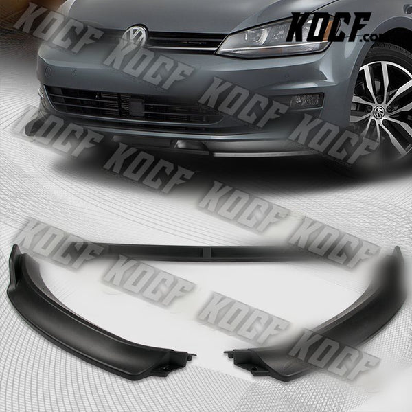 For 2014-2017 Volkswagen VW Golf MK7 Black Front Bumper Body Kit Spoiler Lip 3PC - KOCF.com - Car Parts