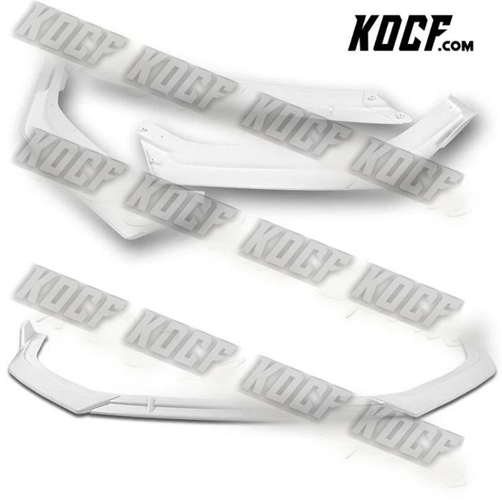 For 2018-2019 Hyundai Sonata Painted White Front Bumper Body Kit Spoiler Lip 3PC - KOCF.com - Car Parts