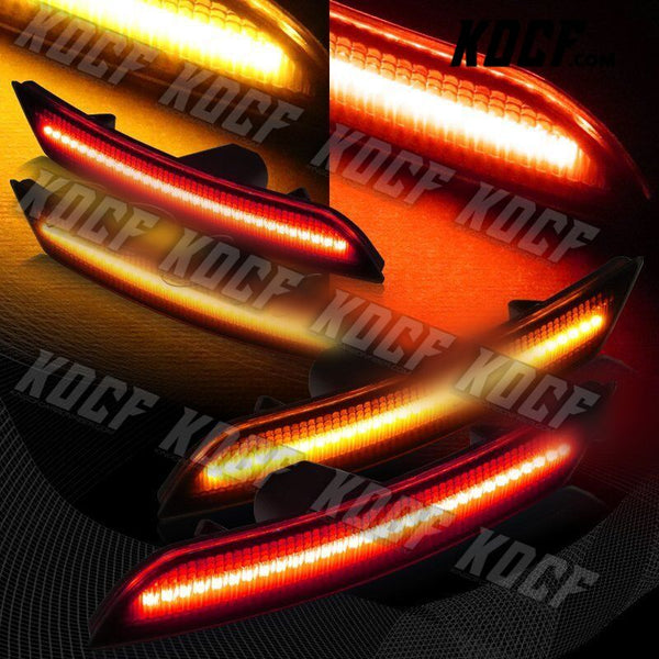 For 2016-2020 Chevy Camaro Smoke Lens LED Front+Rear Side Marker Lights 4PCS - KOCF.com - Car Parts