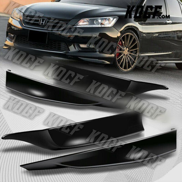 For 2013-2015 Honda Accord 4-DR HFP-Style BLK Front+Rear Bumper Spoiler Lip 4pc - KOCF.com - Car Parts