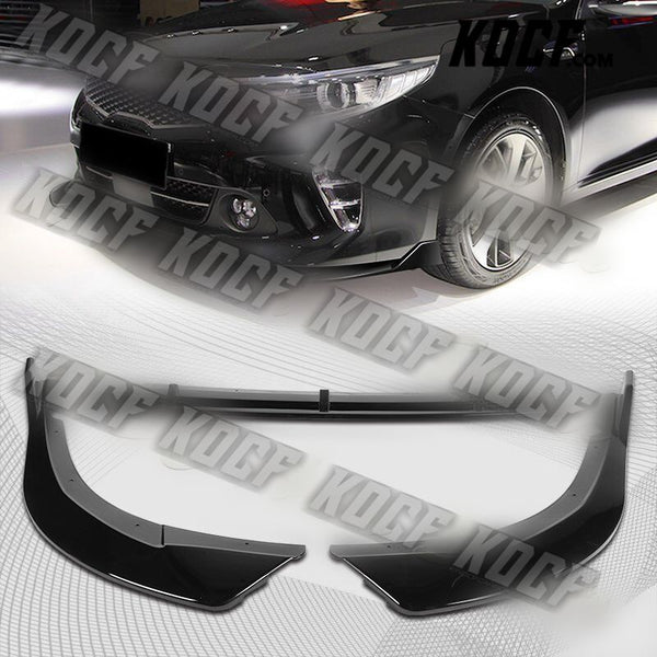 For 16-18 Kia Optima SX SXL Painted Black Front Bumper Body Splitter Spoiler Lip - KOCF.com - Car Parts