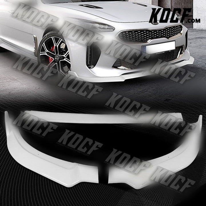 For 2018-2022 Kia Stinger GT-Line Painted White Front Bumper Body Spoiler Lip - KOCF.com - Car Parts