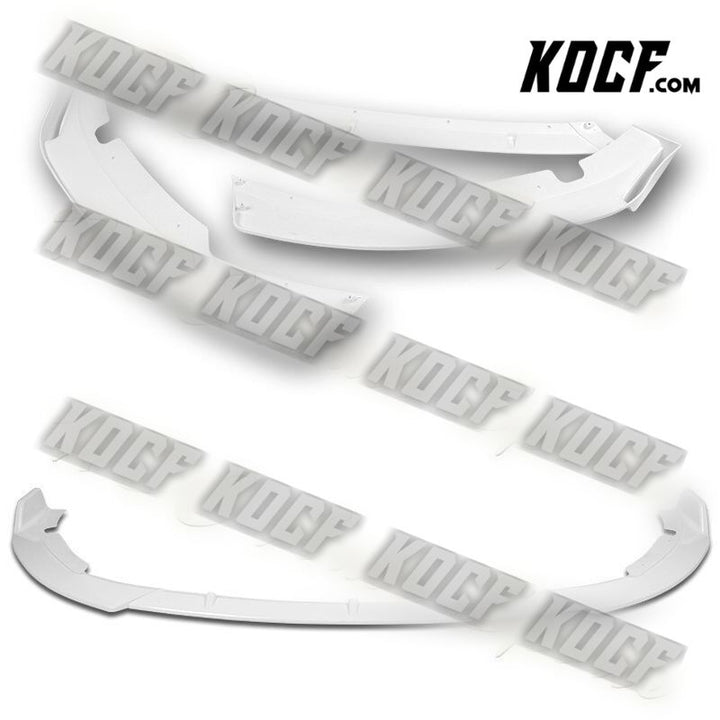 For 2015-2017 Hyundai Sonata Painted White Front Bumper Body Kit Spoiler Lip 3pc - KOCF.com - Car Parts