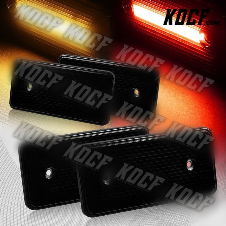 For 2002-2014 Mercedes G550 G63 W463 Smoke LED Front+Rear Side Marker Lights 4pc - KOCF.com - Car Parts