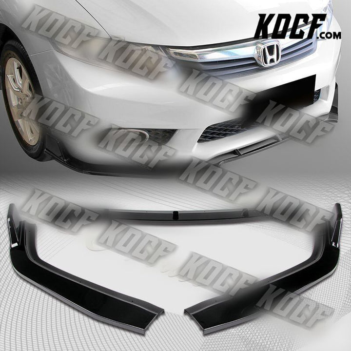 For 12 Honda Civic 4DR 9Th JDM CS-Style Painted Black Front Bumper Body Kit Lip - KOCF.com - Car Parts