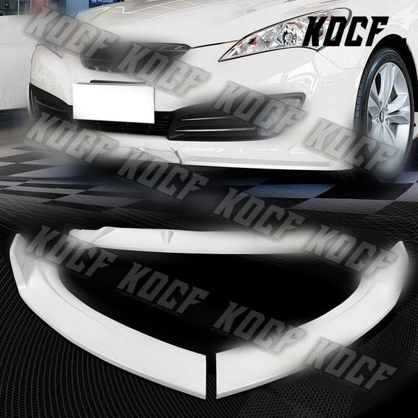 For 2010-2012 Hyundai Genesis Coupe Painted White Front Bumper Body Spoiler Lip - KOCF.com - Car Parts