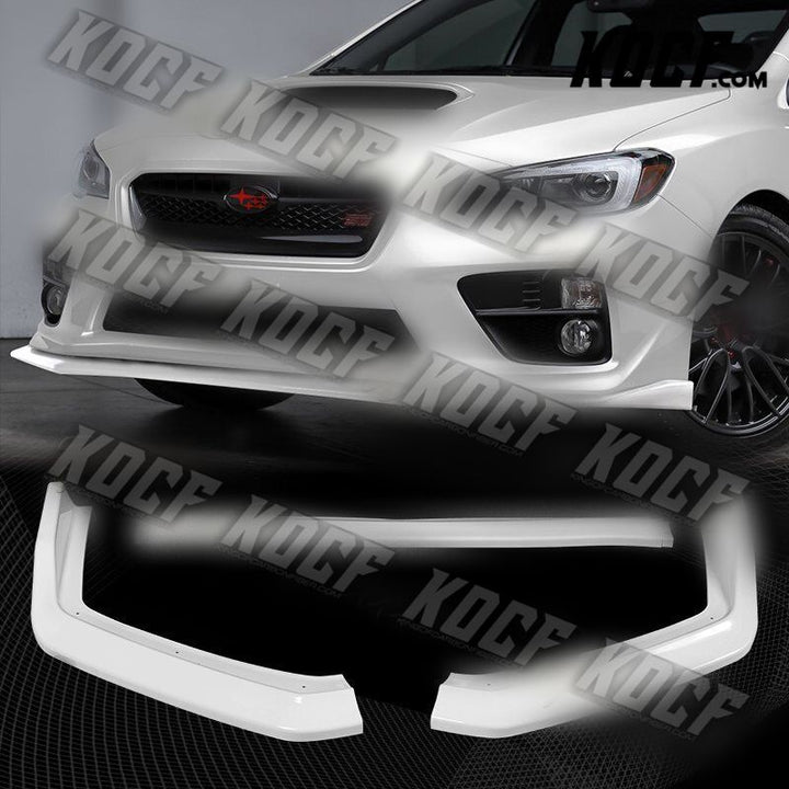 For 2015-2021 Subaru WRX STi CS-Style Painted White Front Bumper Body Lip 3Pcs - KOCF.com - Car Parts