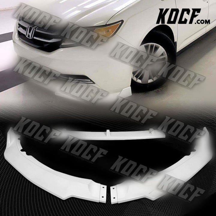 For 2011-2017 Honda Odyssey CK-Style Painted White Front Bumper Body Spoiler Lip - KOCF.com - Car Parts