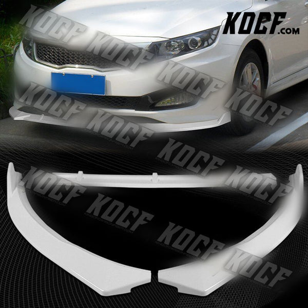 For 11-13 Kia Optima STP-Style Painted White Front Bumper Splitter Spoiler Lip - KOCF.com - Car Parts