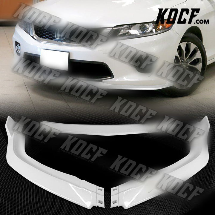 For 2013-2015 Honda Accord Coupe Painted White Front Bumper Splitter Spoiler Lip - KOCF.com - Car Parts