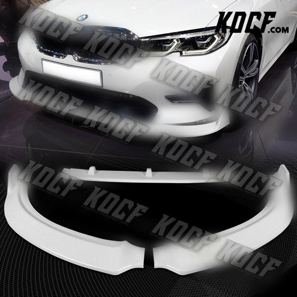 For 19-21 BMW G20 320i 330i Sport-Line Painted White Front Bumper Splitter Lip - KOCF.com - Car Parts