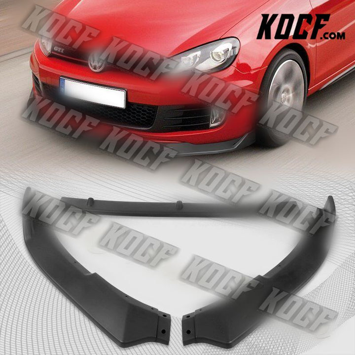 For 2010-2013 Volkswagen Golf MK6 GTI Matt Black Front Bumper Body Spoiler Lip - KOCF.com - Car Parts