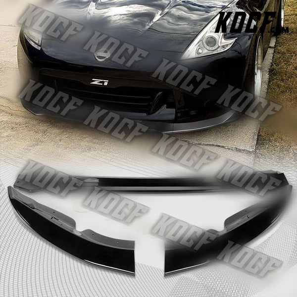 For 2009-2012 Nissan 370Z Z34 CT-Style Painted Black Front Bumper Spoiler Lip - KOCF.com - Car Parts