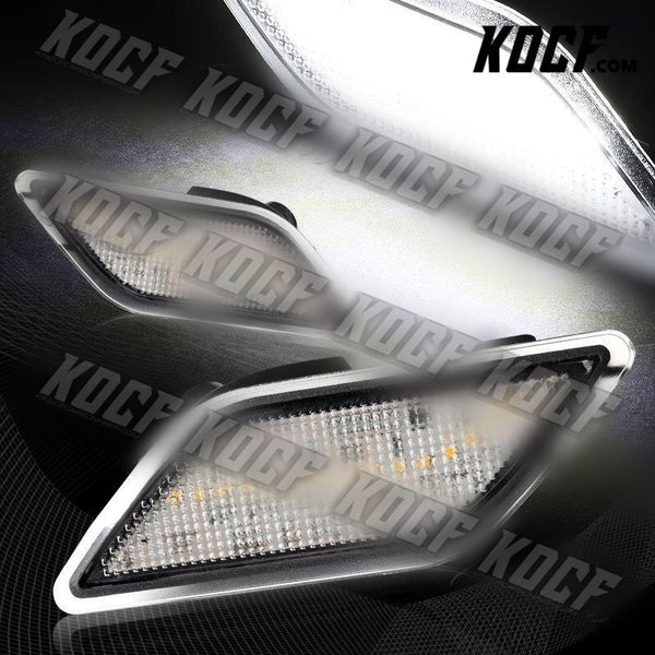 For 2012-2014 Mercedes W204 C-Class Clear Lens White LED Side Marker Lights Lamp - KOCF.com - Car Parts