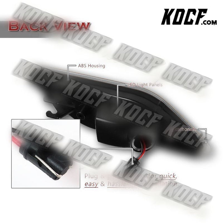 For 2012-2014 Mercedes W204 C-Class Clear Lens White LED Side Marker Lights Lamp - KOCF.com - Car Parts