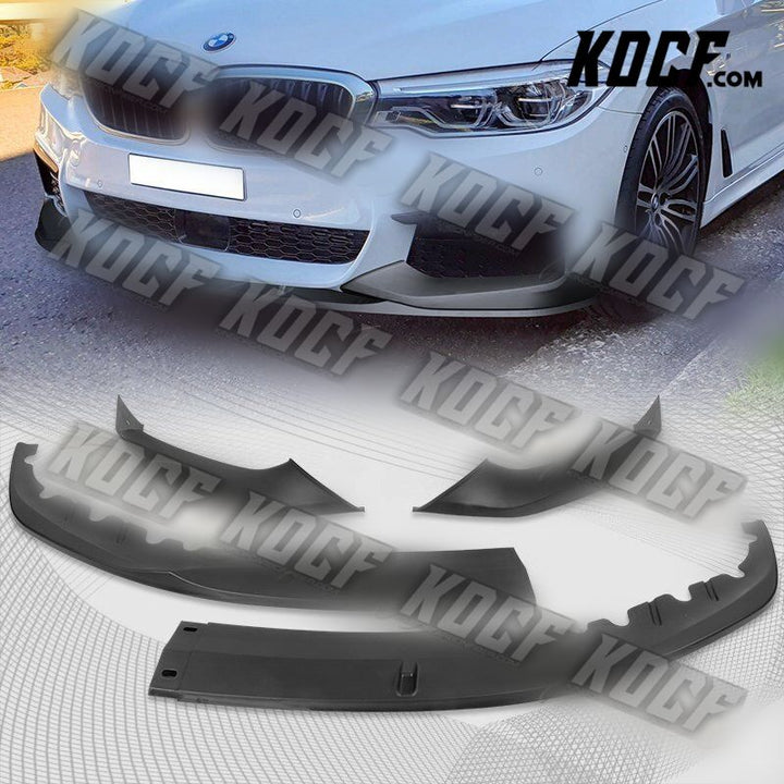 For 2017-2020 BMW 5-Series G30 M-Sport Matt Black Front Bumper Body Spoiler Lip - KOCF.com - Car Parts