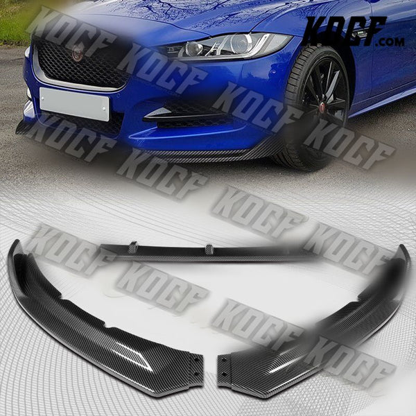 For 2016-2019 Jaguar XE STP-Style Carbon Look Front Bumper Splitter Spoiler Lip - KOCF.com - Car Parts