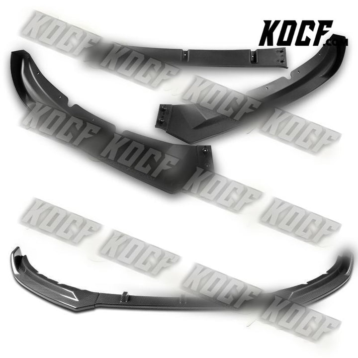 For 2016-2019 Jaguar XE STP-Style Carbon Look Front Bumper Splitter Spoiler Lip - KOCF.com - Car Parts