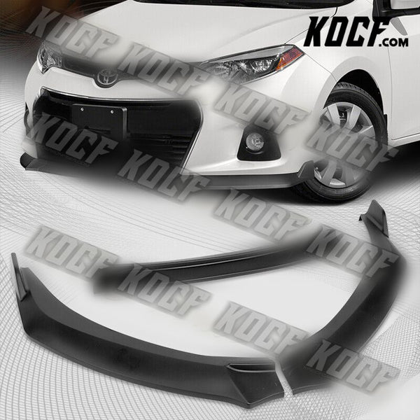 For 2014-2016 Toyota Corolla Type-S GT-Style Matt Black Front Bumper Spoiler Lip - KOCF.com - Car Parts