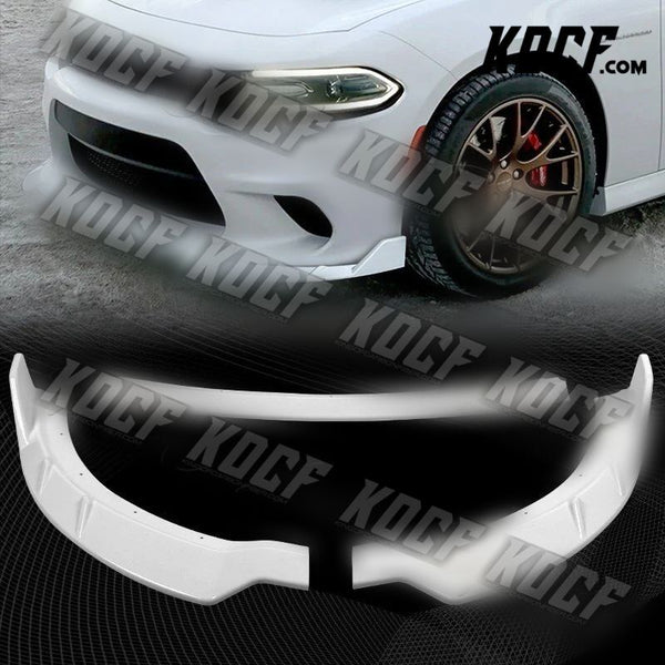 For 15-21 Dodge Charger RA-Style Painted White Front Bumper Splitter Spoiler Lip - KOCF.com - Car Parts